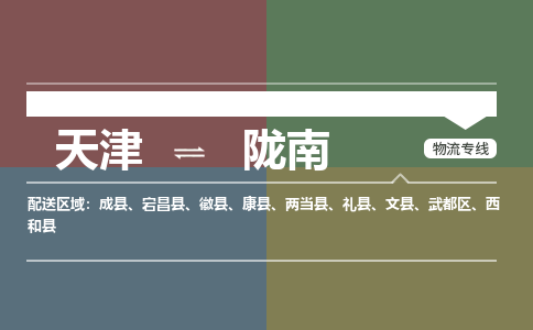 天津到隴南物流公司-天津至隴南專線-高效、便捷、省心！