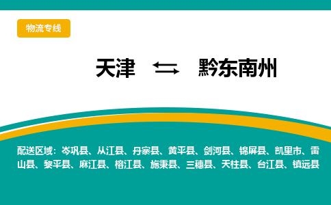 天津到黔東南州貨運專線-直達(dá)運輸-天津到黔東南州物流公司