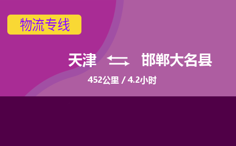 天津到邯鄲大名縣物流專線-天津到邯鄲大名縣貨運(yùn)公司-