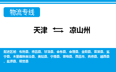 天津到?jīng)錾街菸锪鞴緗天津至涼山州物流專線（區(qū)域內(nèi)-均可派送）