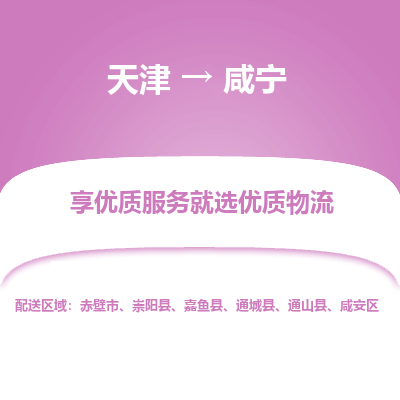 天津到咸寧物流公司-天津至咸寧專線-高效、便捷、省心！